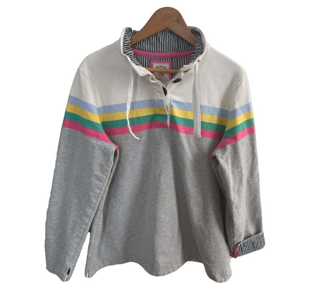 joules nautical coastal sweatshirt pullover size large preppy beach activewear
